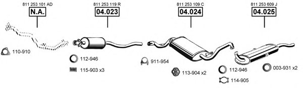 ASMET AU060740 Exhaust System